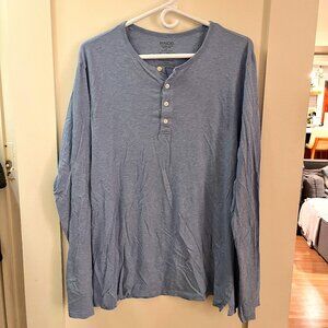 Vince Long-Sleeve Henley Tee, size XL
